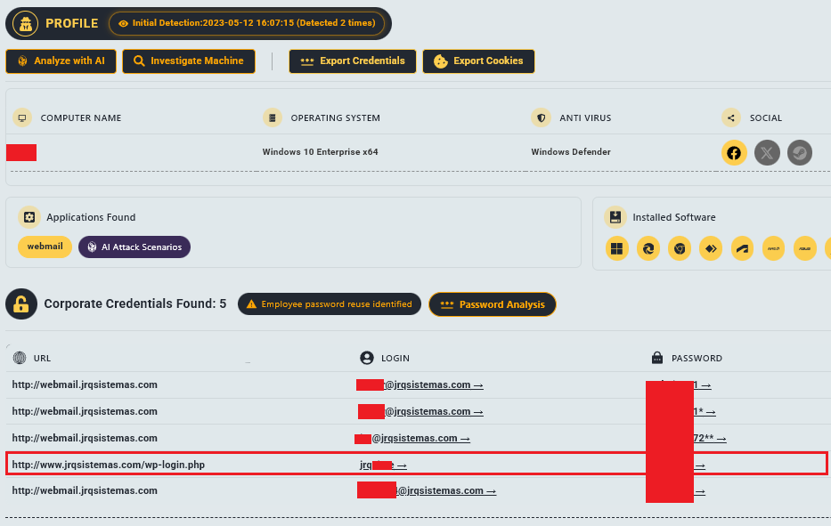 Compromised Credentials