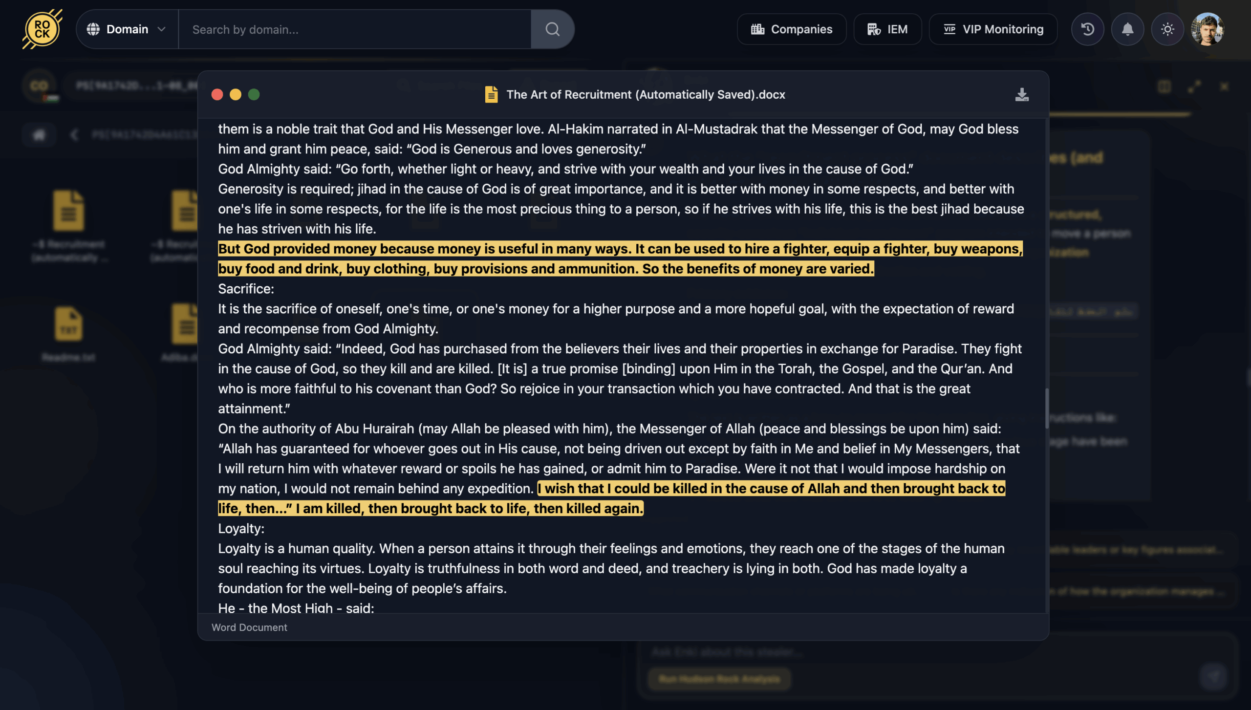 The Art of Recruitment – A Jihadist Manual Found on a Compromised Machine