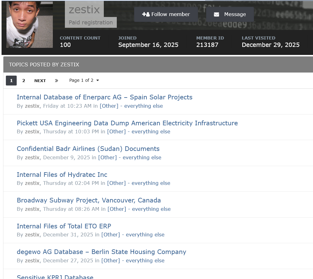 Zestix Threat Actor Profile