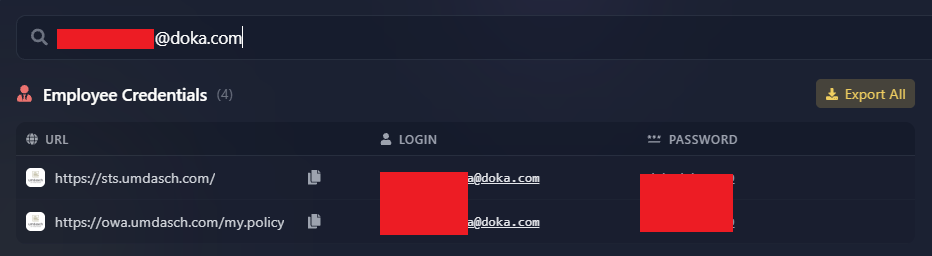 Doka compromised credentials proof