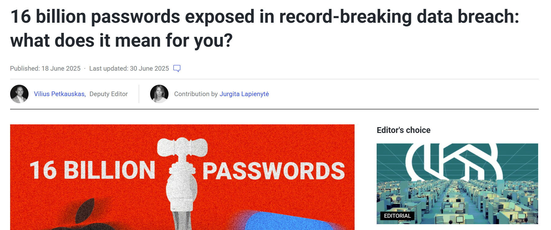 16 Billion Credentials Exposed Cybernews Story