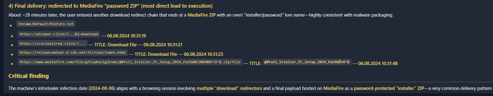 Infection analysis by Hudson Rock AI