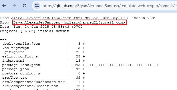 Email Found in Commit History