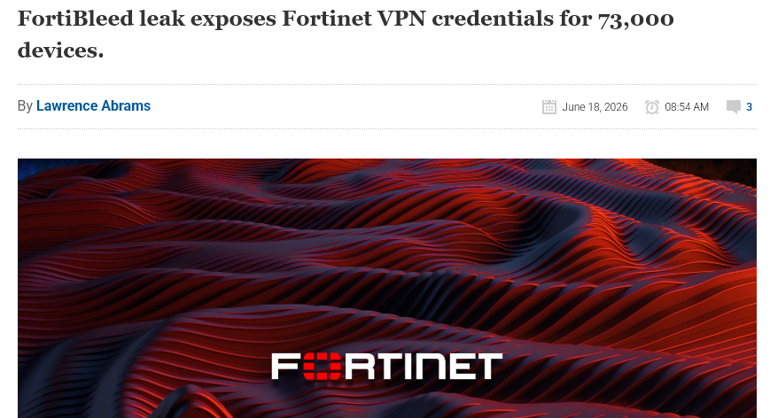 Example of news coverage by Bleeping Computer