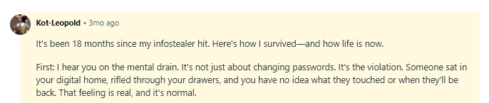 User Kot-Leopold describing the feeling of violation