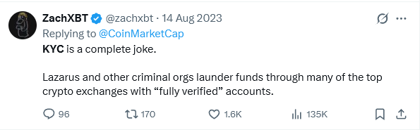 ZachXBT providing further evidence on KYC bypasses