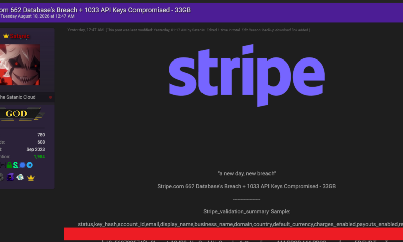 Analyzing Stripe Vendors Breach: Confirmed Vendor Exposure and Claims of 20,000 Compromised APIs