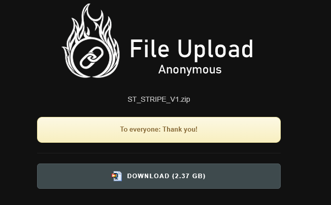 Download link showing a 2.37GB file size