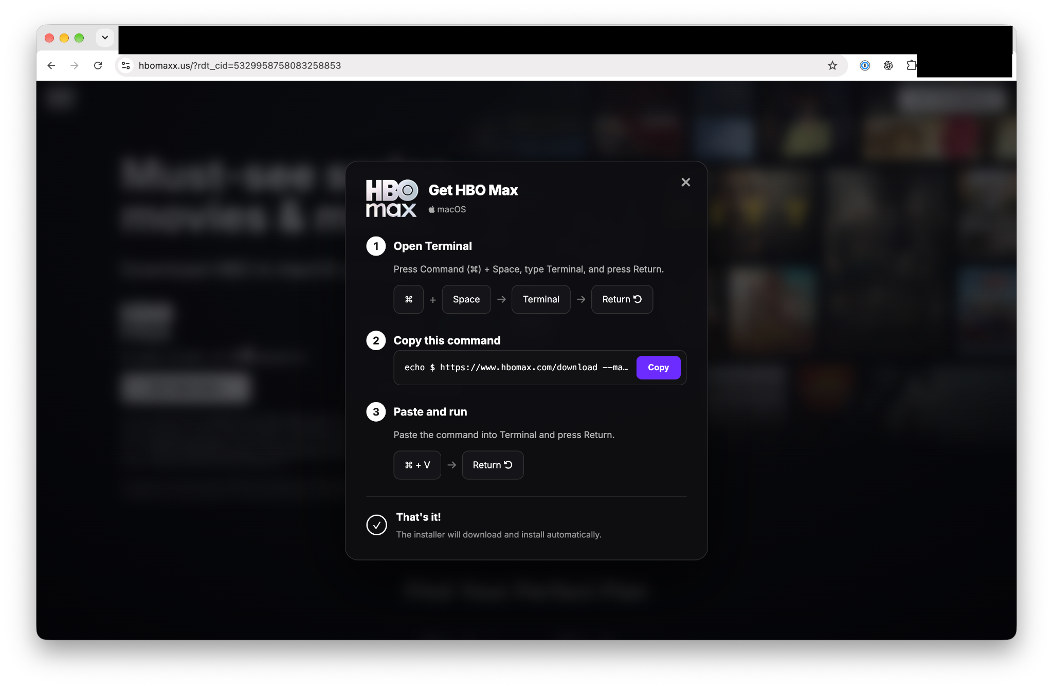 ClickFix terminal prompt